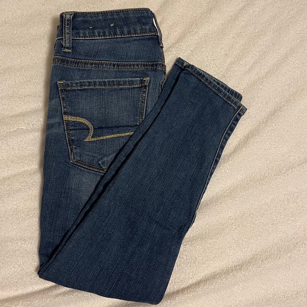 High Rise Super Stretch Jegging Crop by AE